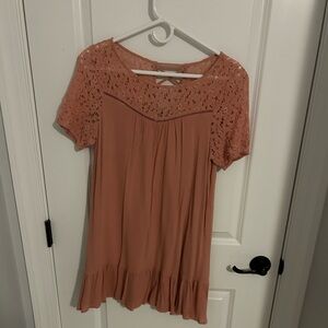 Baby Doll Dress in Peach